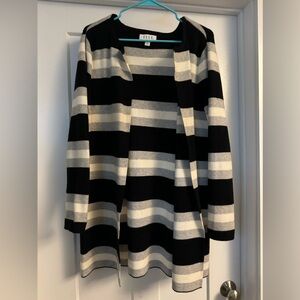 ELLE Black, White and Gray Sweater